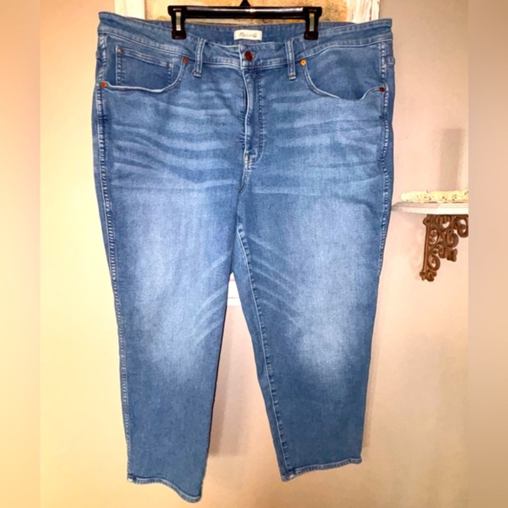 Madewell Mid Rise Stovepipe Denim Jeans Women's Size 26 Stretch Great!